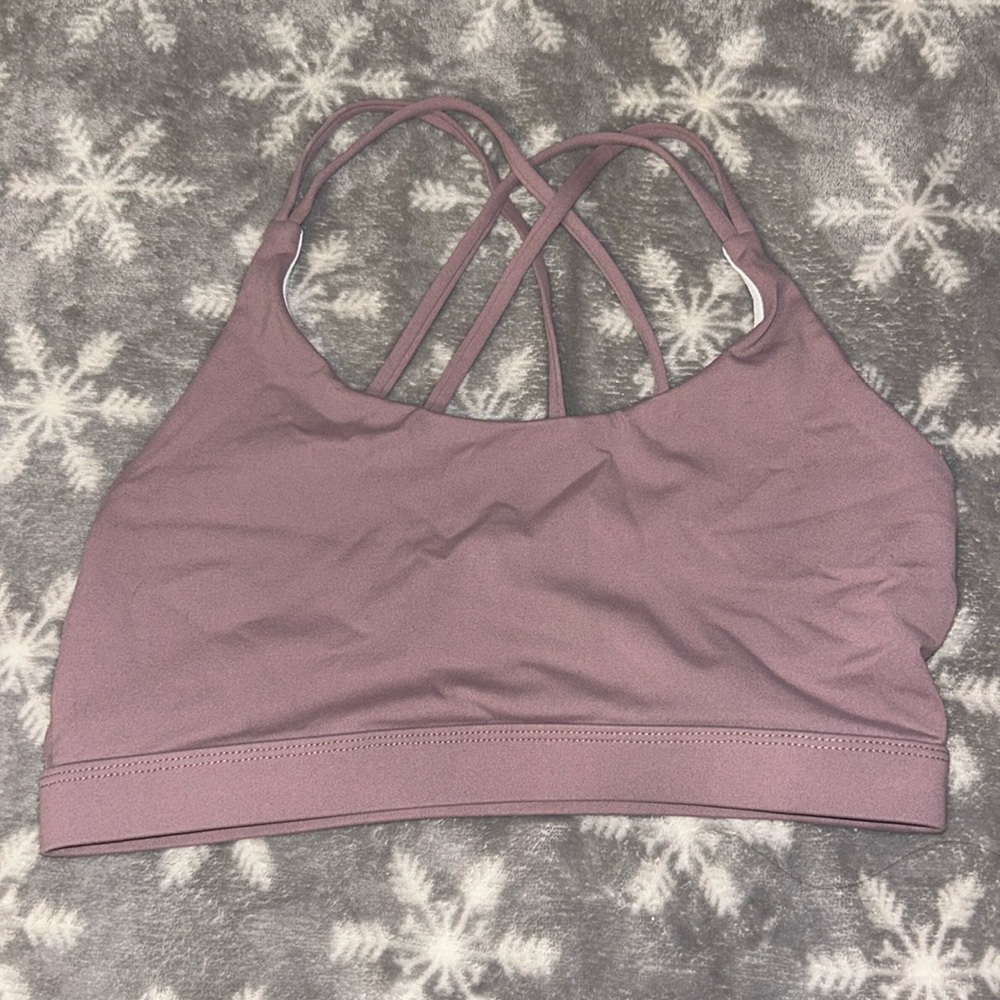 Purple sports bra